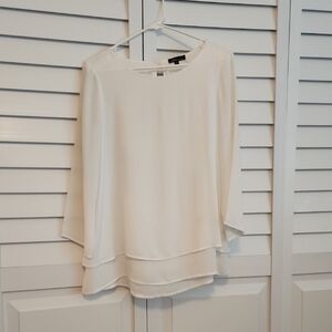 Dalia White Layered Blouse for Women